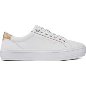 Sneakersy Tommy Hilfiger Essential Vulc Leather Sneaker FW0FW07778 White YBS