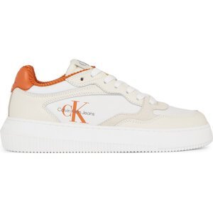 Sneakersy Calvin Klein Jeans Chunky Cupsole Coui Lth Mix YW0YW01171 Bright White/Creamy White/Sun Baked 0LF