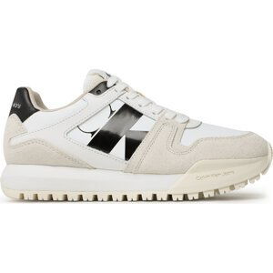 Sneakersy Calvin Klein Jeans Toothy Run Laceup Low Lth Mix Wn YW0YW01052 Bright White/Black/Creamy White YBR