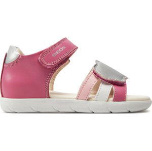 Sandály Geox B Sandal Alul Girl B451YA 085NF C8217 S Dk Pink/Silver