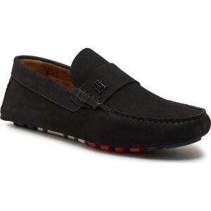 Mokasíny Tommy Hilfiger Th Classic Nubuck Driver FM0FM05001 Black BDS