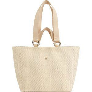 Kabelka Tommy Hilfiger Th City Mono Tote AW0AW16154 Natural Raffia 0F5