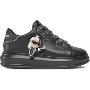 Sneakersy KARL LAGERFELD KL62576N Black Lthr/Mono 00X