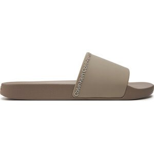 Nazouváky Calvin Klein Pool Slide Rubber HM0HM00981 Béžová