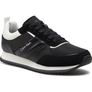 Sneakersy Calvin Klein Low Top Lace Up Mix HM0HM01399 Black/White 0GN