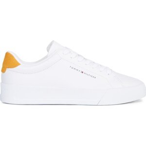 Sneakersy Tommy Hilfiger Th Court Leather FM0FM04971 White/Rich Ochre 0LF