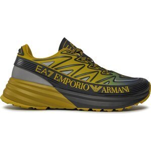 Sneakersy EA7 Emporio Armani X8X129 XK307 S888 Black+Golden Lime