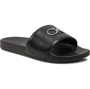 Nazouváky Calvin Klein Pool Slide W/Hw HW0HW01509 Black/Silver 0GS