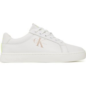 Sneakersy Calvin Klein Jeans Classic Cupsole Fluo Contrast YM0YM00603 White/Ancient White 0LA