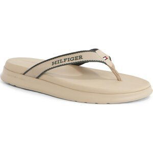 Žabky Tommy Hilfiger Dual Density Toe Beach Sandal FM0FM05015 Beige AEG