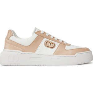 Sneakersy TWINSET 241TCP030 Bianco Ottico/Hazelnut 11336