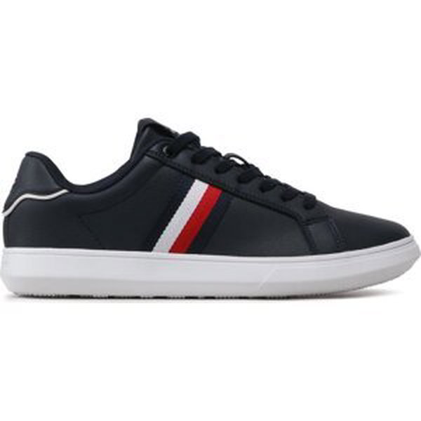 Sneakersy Tommy Hilfiger Corporate Leather Cup Stripes FM0FM04732 Desert Sky DW5