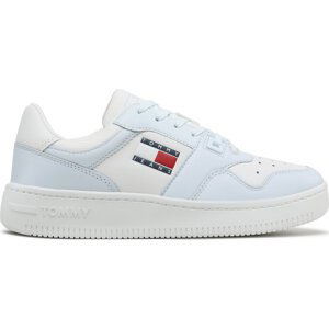 Sneakersy Tommy Jeans Tjw Retro Basket Leather Seasonal EN0EN02204 Bílá