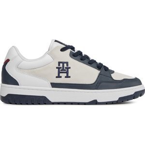 Sneakersy Tommy Hilfiger Th Basket Street Suede Mix FM0FM04873 White YBS
