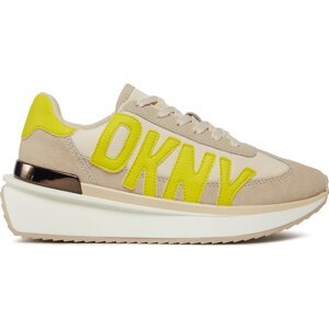 Sneakersy DKNY Arlan K1446991 Bone/Fluo Yel