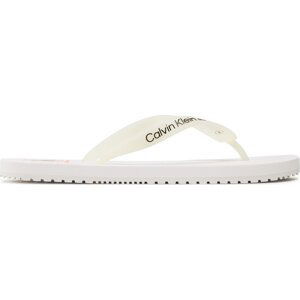 Žabky Calvin Klein Jeans Beach Sandal Logo YM0YM00656 Bílá