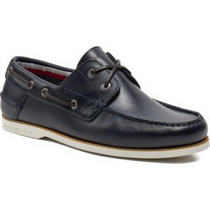 Mokasíny Tommy Hilfiger Th Boat Shoe Core Leather FM0FM04506 Desert Sky DW5