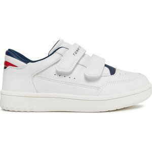 Sneakersy Tommy Hilfiger Stripes Low Cut Velcro Sneaker T1X9-33339-1355 S Bílá