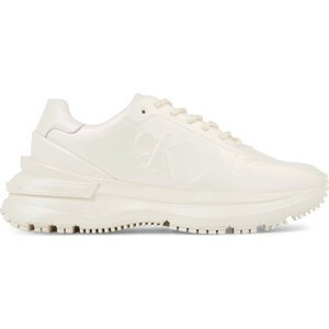 Sneakersy Calvin Klein Jeans Chunky Runner Low Lace Mono Wn YW0YW01129 Creamy White Pearlized 02W