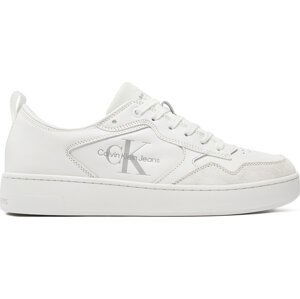 Sneakersy Calvin Klein Jeans Basket Cupsole Low Lth Ml YM0YM00574 Bílá