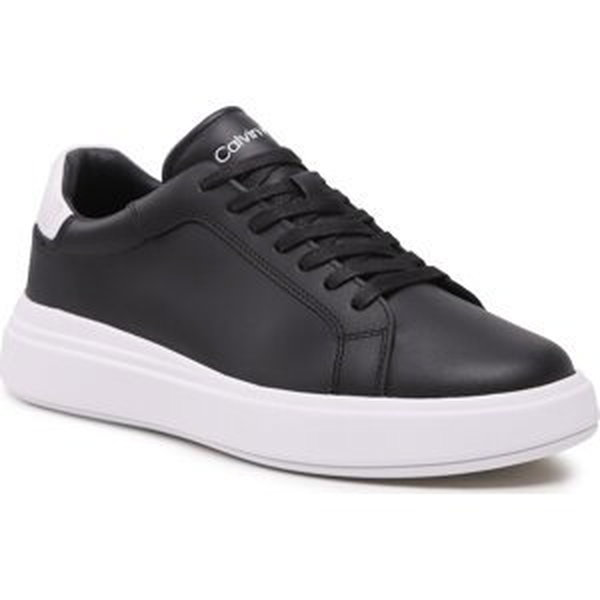 Sneakersy Calvin Klein Low Top Lace Up Lth HM0HM01016 Black/White 0GP