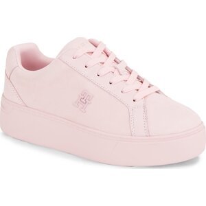 Sneakersy Tommy Hilfiger Platform Court Sneaker Nubuck FW0FW07912 Whimsy Pink TJQ