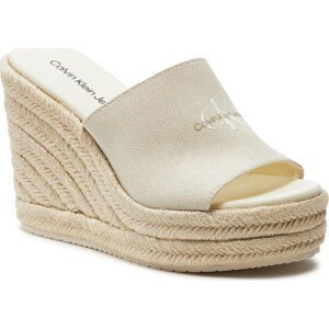 Espadrilky Calvin Klein Jeans Slide Wedge Rope Sandal Ml Btw YW0YW01356 Creamy White YBI