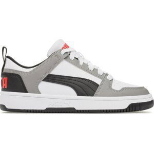 Sneakersy Puma Rebound Layup Lo Sl Jr 370490 20 Puma White-Puma Black-Concrete Gray-For All Time Red