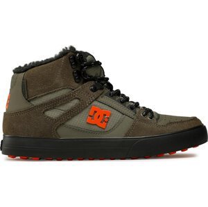Sneakersy DC Pure High-Top Wc Wnt ADYS400047 Dusty Olive/Orange(Doo)