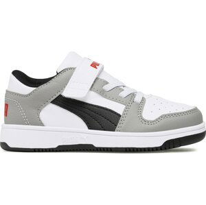 Sneakersy Puma Rebound Layup Lo SL V PS 370492 20 Puma White-Puma Black-Concrete Gray-For All Time Red