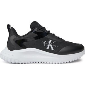 Sneakersy Calvin Klein Jeans Eva Runner Low Lace Mix Ml Wn YW0YW01442 Black/Bright White 0GM