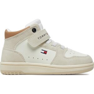 Sneakersy Tommy Hilfiger High Top Lace-Up/Velcro SneakerT3X9-33342-1269 M Beige/Off White A360