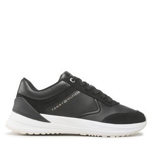 Sneakersy Tommy Hilfiger Runner With Heel Detail FW0FW06621 Black BDS