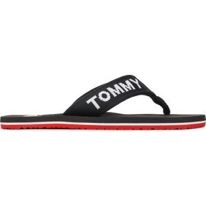 Žabky Tommy Jeans Flip Flop Logo Tape EM0EM01147 Black BDS