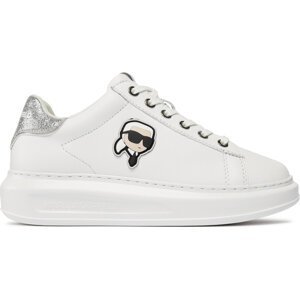 Sneakersy KARL LAGERFELD KL62530N White Lthr w/Silver 01S