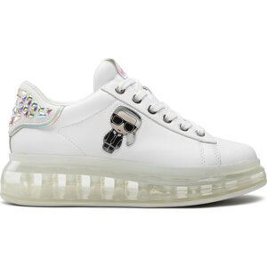 Sneakersy KARL LAGERFELD KL62633 White lthr/Irdescent