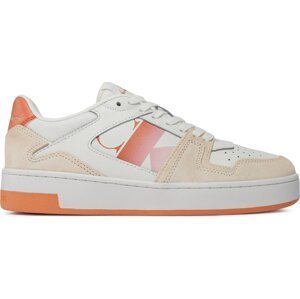 Sneakersy Calvin Klein Jeans Basket Cupsole Lace Mix Nbs Sat YW0YW01446 Bright White/Coral Rose 02T