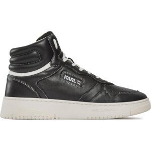 Sneakersy KARL LAGERFELD KL53043 Black Lthr w/Off White
