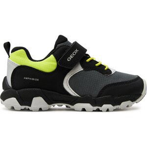 Sneakersy Geox J Magnetar Boy B Abx J453ZA 0FU50 C0802 S Black/Lime