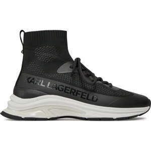 Sneakersy KARL LAGERFELD KL53141 Black Knit Textile K00