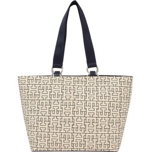 Kabelka Tommy Hilfiger Th City Mono Tote Mono AW0AW16406 Écru