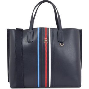 Kabelka Tommy Hilfiger Iconic Tommy Satchel Corp AW0AW16409 Space Blue DW6