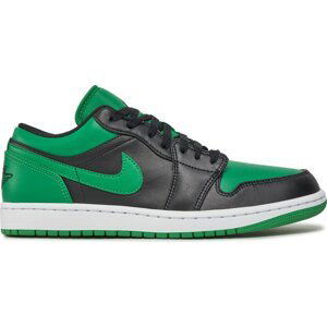 Boty Nike Air Jordan 1 Low 553558 065 Black/Black/Lucky Green/White