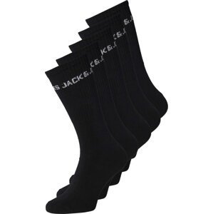 Sada 5 párů dětských vysokých ponožek Jack&Jones Junior Basic 12219499 Black 4022390