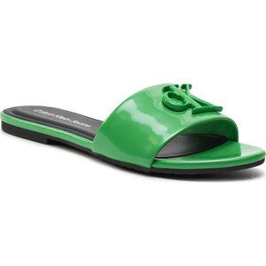 Nazouváky Calvin Klein Jeans Flat Sandal Slide Mg Met YW0YW01348 Classic Green 0IA