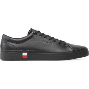 Sneakersy Tommy Hilfiger Modern Vulc Corporate Leather FM0FM04351 Black BDS