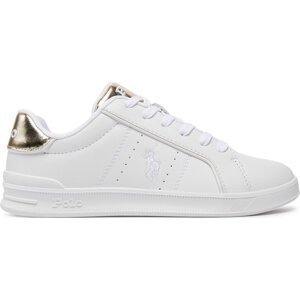 Sneakersy Polo Ralph Lauren RL00591100 J White Smooth/Gold Metallic W/ White Pp