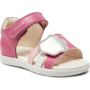 Sandály Geox B Sandal Alul Girl B451YA 085NF C8217 S Dk Pink/Silver