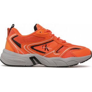 Sneakersy Calvin Klein Jeans Retro Tennis Su-Mesh YM0YM00589 Shocking Orange/Formal Grey S07