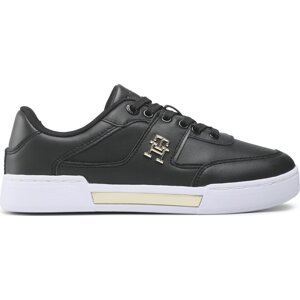 Sneakersy Tommy Hilfiger Th Prep Court Sneaker FW0FW06859 Black/Gold 0GL